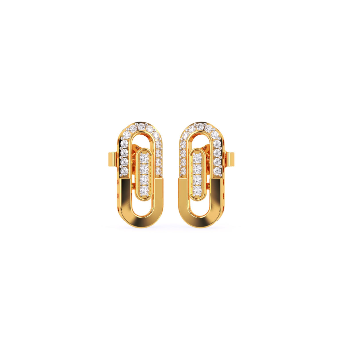 Timeless 14K Gold And Diamond Earrings